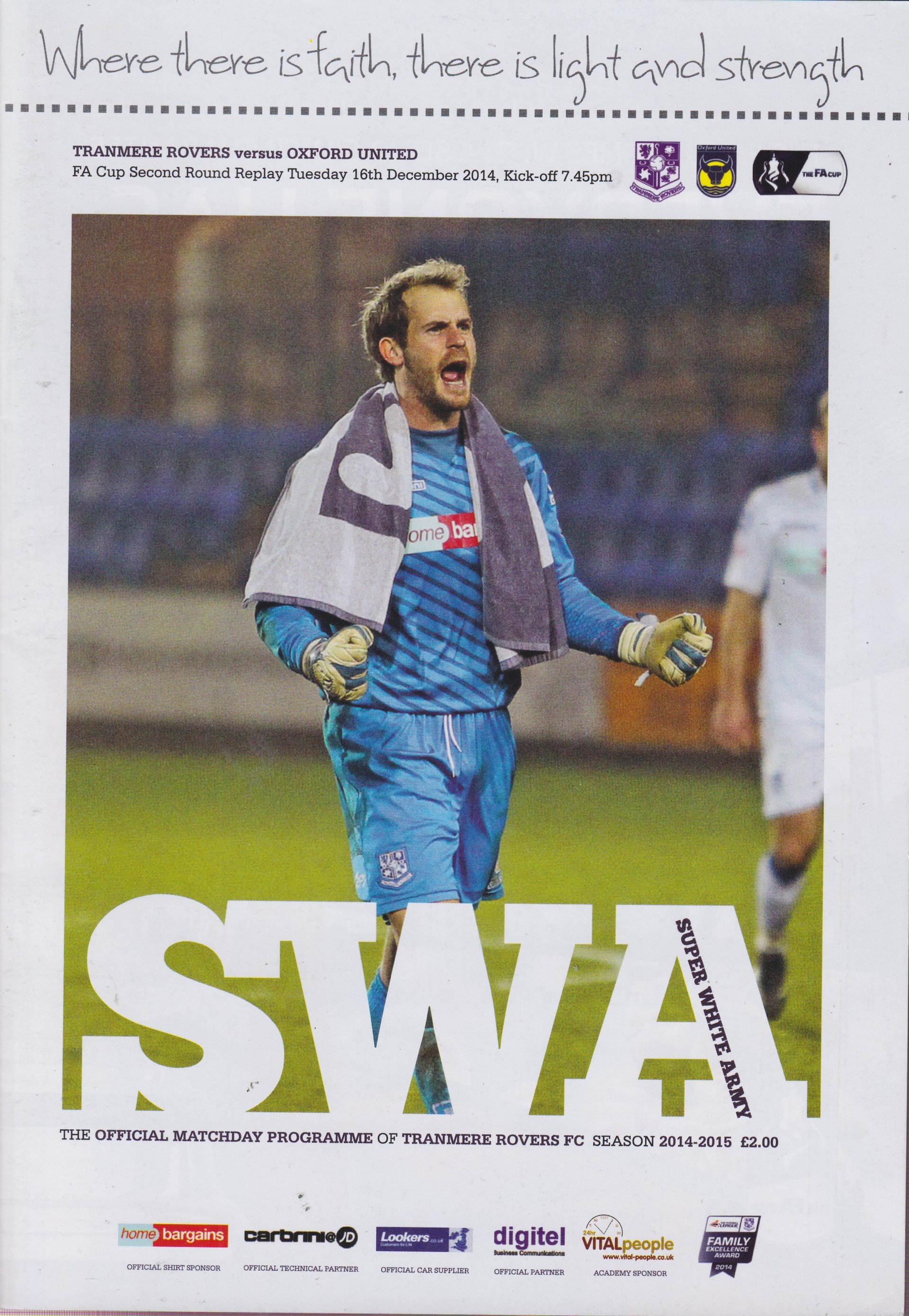 Tranmere Rovers v Oxford United match programme